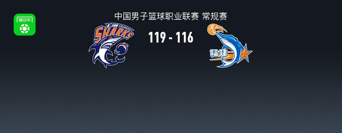 宝威体育官方入口-CBA战报：上海119-116险胜福建取CBA18连胜，昆汀-皮特森空砍44分